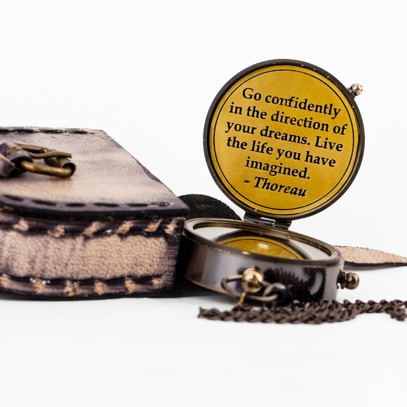 Brass Pirates Compass 2 Inch Authentic Nautical Navigation Compass gift for him - Picture 8 of 15